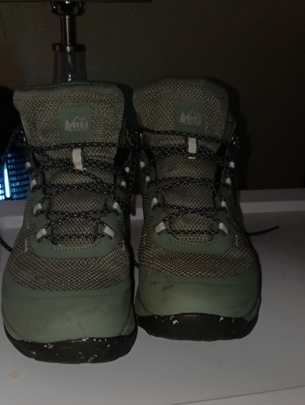 REI Kids Olive Green and Black Trekking Boots